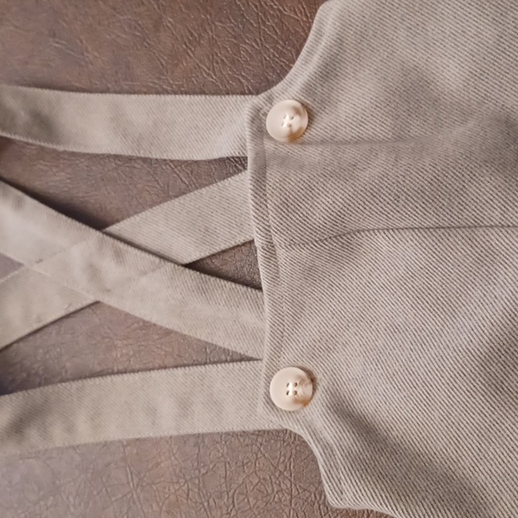 Kids Overall Shorts, Olive Green, Kids Toddler Baby Suspender Shorts - Picture 2 of 5